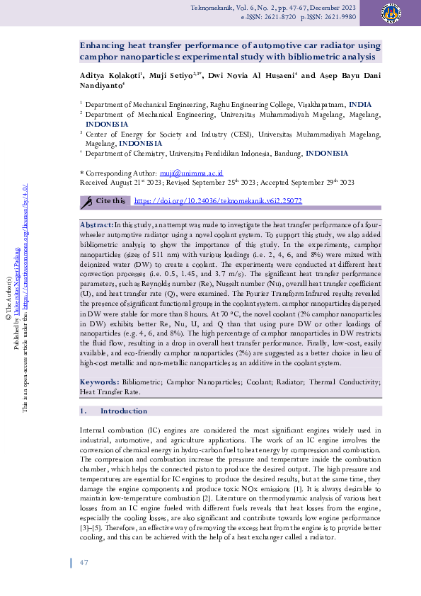 (PDF) Enhancing heat transfer performance of automotive car radiator ...