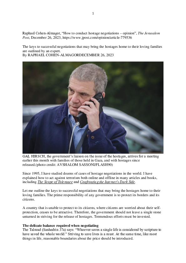 (PDF) How to conduct hostage negotiations