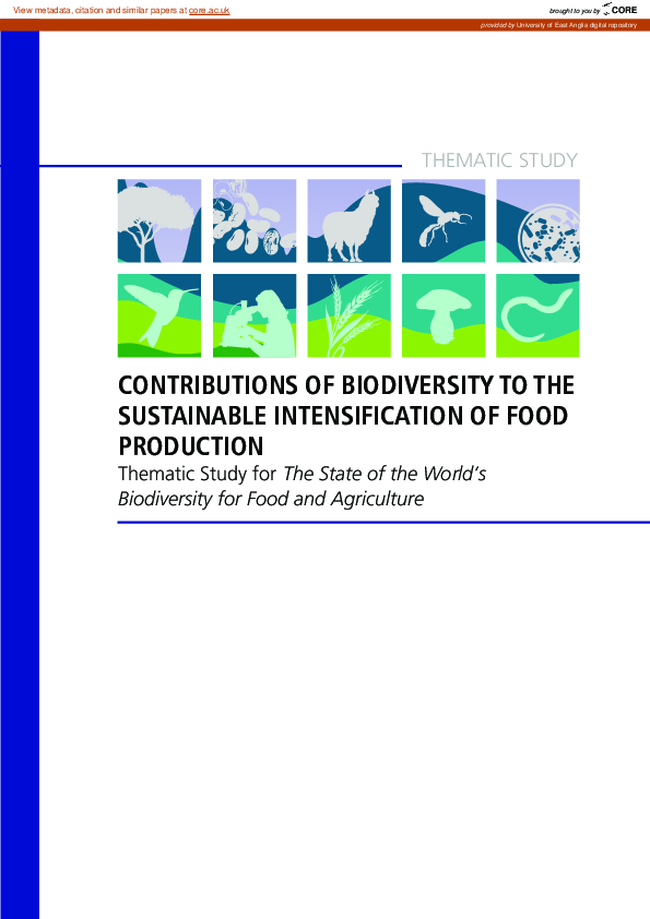 (PDF) The contributions of biodiversity to the sustainable ...