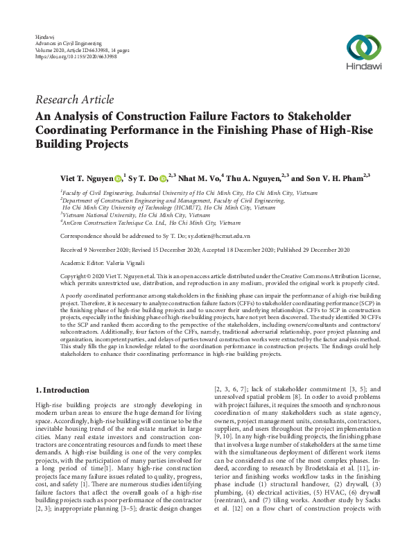 (PDF) An Analysis of Construction Failure Factors to Stakeholder ...