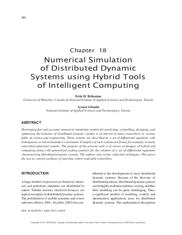 (PDF) Numerical Simulation of Distributed Dynamic Systems using Hybrid ...