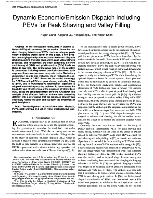 (PDF) Dynamic economic emission dispatch including electric vehicles ...