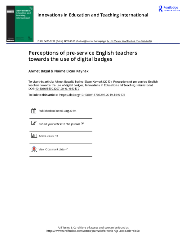 (PDF) Perceptions of pre-service English teachers towards the use of ...