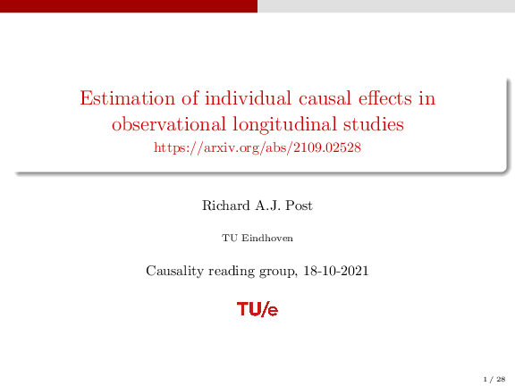 (PDF) Estimation of individual causal effects in observational ...