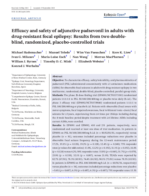 (PDF) Efficacy and safety of adjunctive padsevonil in adults with drug ...