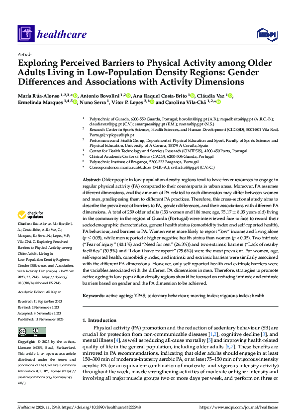 (PDF) Exploring Perceived Barriers to Physical Activity among Older ...