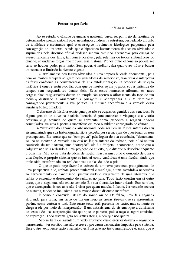 (DOC) Pensar na periferia