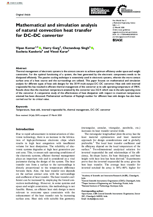 (PDF) Mathematical and simulation analysis of natural convection heat ...