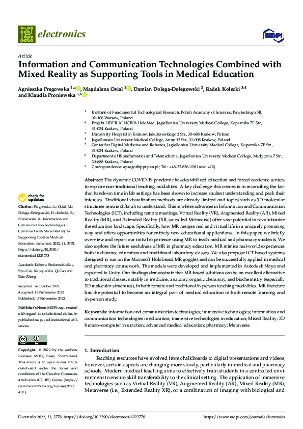 (PDF) Information and Communication Technologies Combined with Mixed ...
