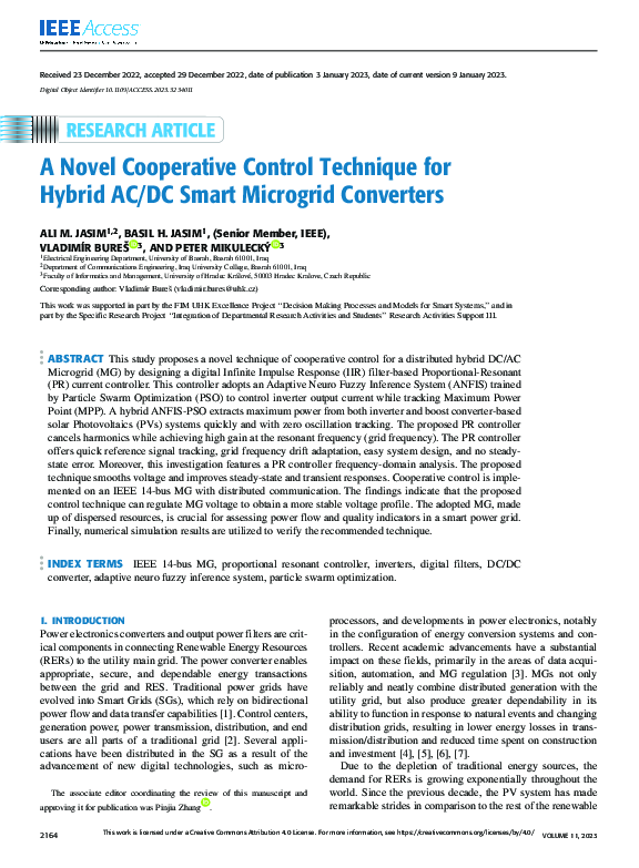 (PDF) A Novel Cooperative Control Technique for Hybrid AC/DC Smart ...