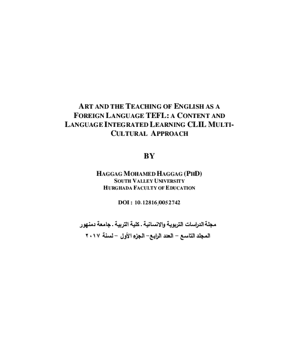 (PDF) Art and the Teaching of English as a Foreign Language TEFL : A ...