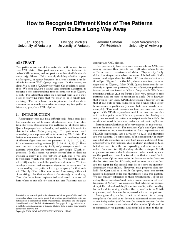 (PDF) How to recognise different kinds of tree patterns from quite a ...