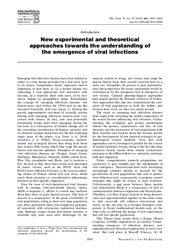 (PDF) New experimental and theoretical approaches towards the ...