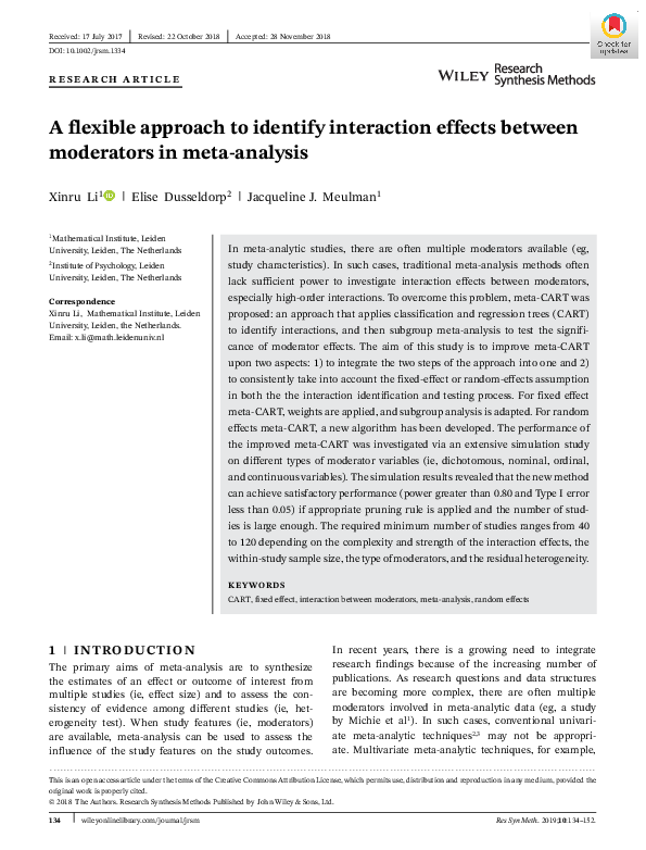 (PDF) A flexible approach to identify interaction effects between ...