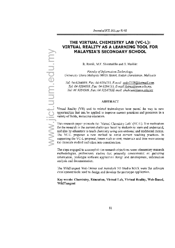 (PDF) The virtual chemistry lab (VC-L): virtual reality as a learning ...