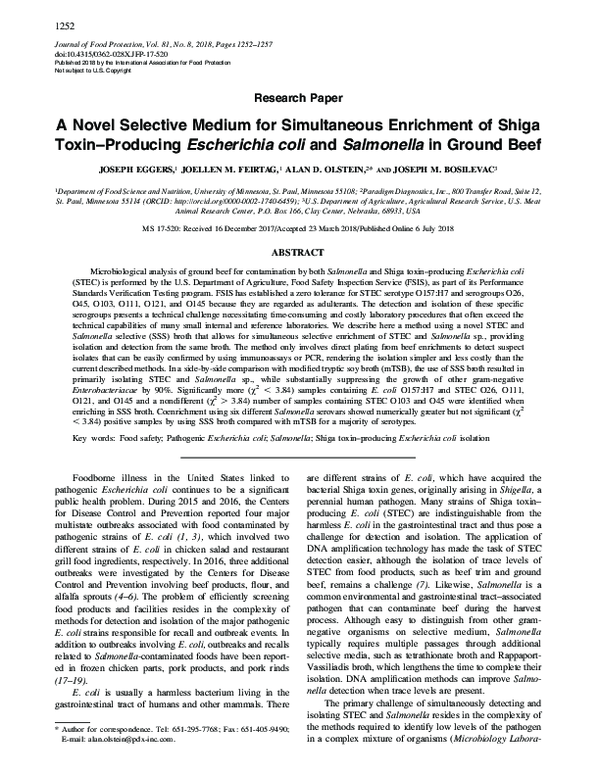 (PDF) A Novel Selective Medium for Simultaneous Enrichment of Shiga ...