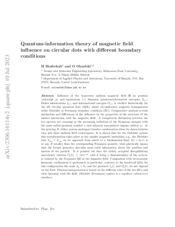 (PDF) Quantum-information theory of magnetic field influence on ...