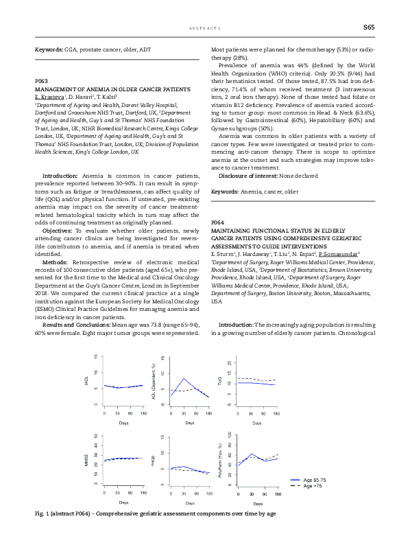 (PDF) Maintaining Functional Status in Elderly Cancer Patients Using ...