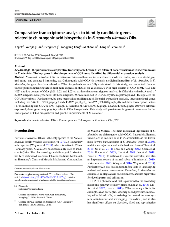 (PDF) Comparative transcriptome analysis to identify putative genes ...