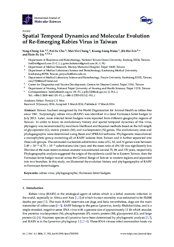 (PDF) Spatial Temporal Dynamics and Molecular Evolution of Re-Emerging ...