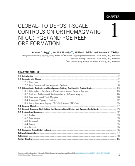 (PDF) Processes and Ore Deposits of Ultramafic-Mafic Magmas through ...