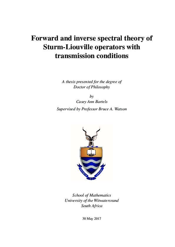 (PDF) Forward and inverse spectral theory of Sturm-Liouville operators ...