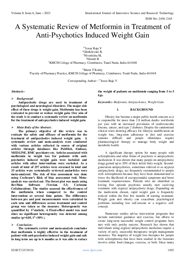 (PDF) A Systematic Review of Metformin in Treatment of Anti-Psychotics ...