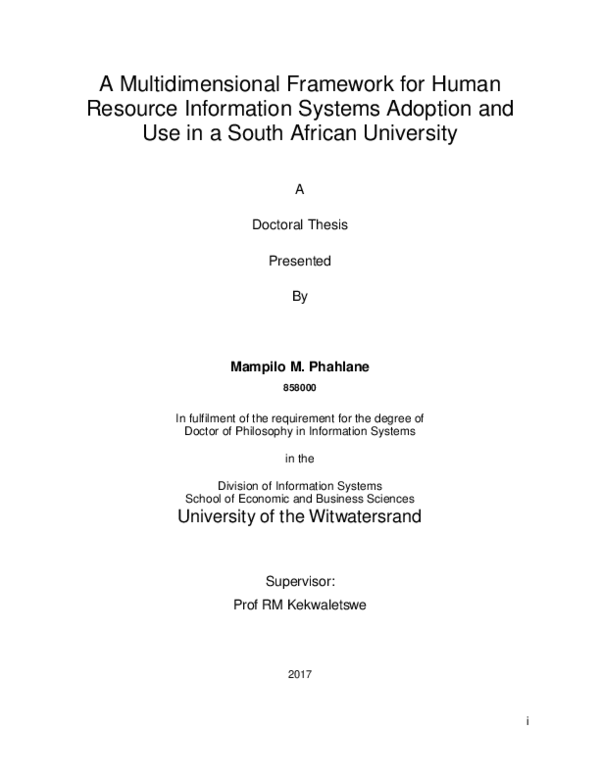 (PDF) A conceptual research framework for human resource information ...