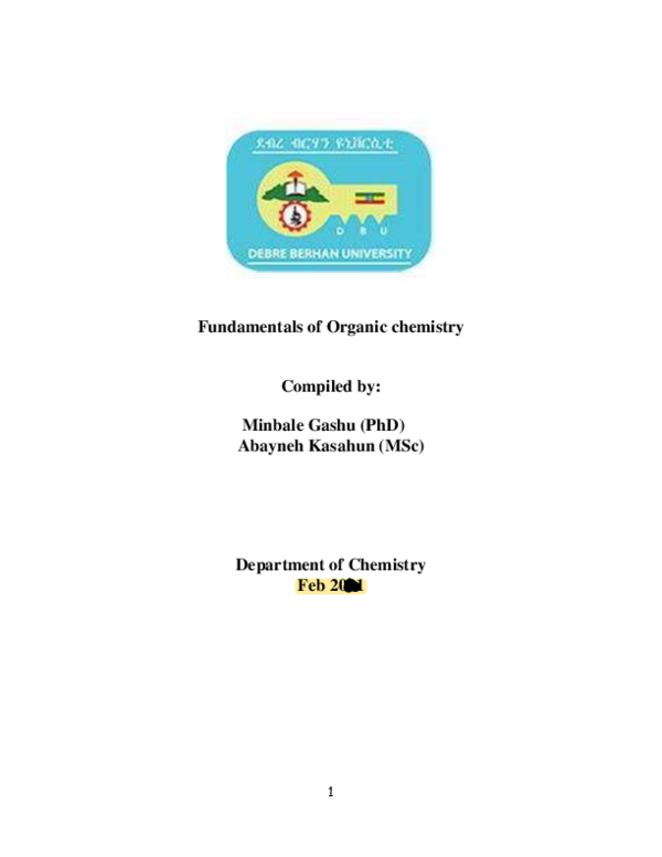 (PDF) Fundamentals of organic chemistry