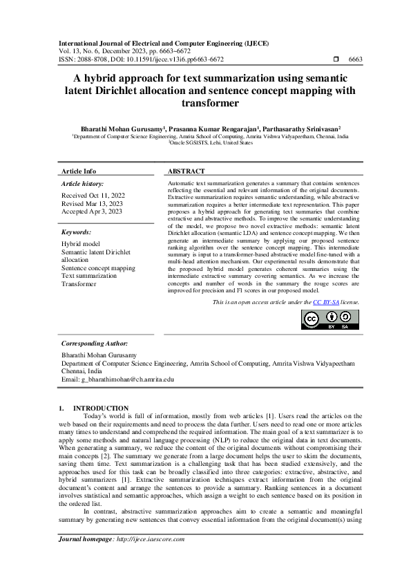 (PDF) A hybrid approach for text summarization using semantic latent ...