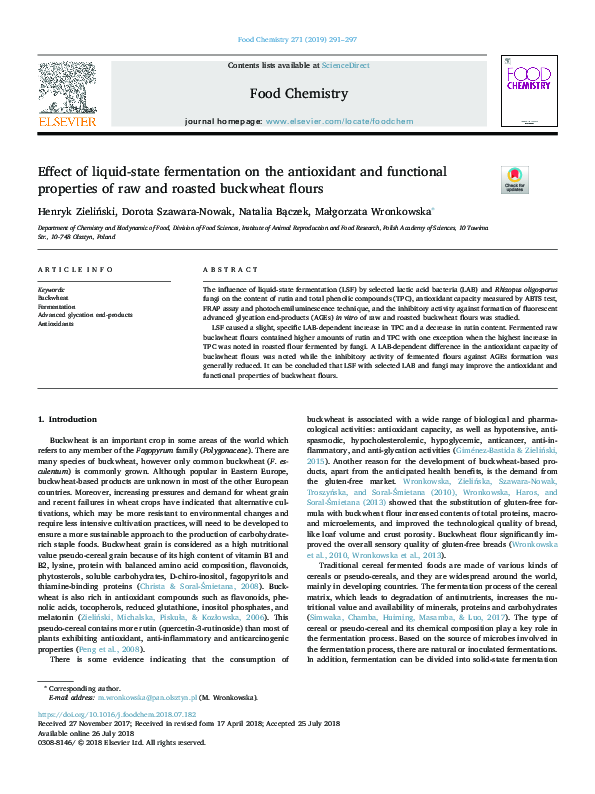 (PDF) Effect of liquid-state fermentation on the antioxidant and ...