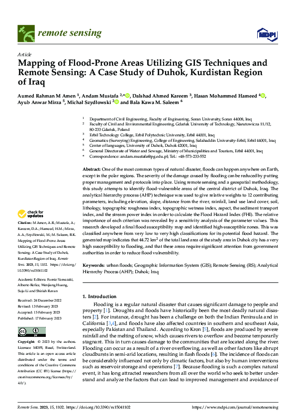 (PDF) Mapping of Flood-Prone Areas Utilizing GIS Techniques and Remote ...