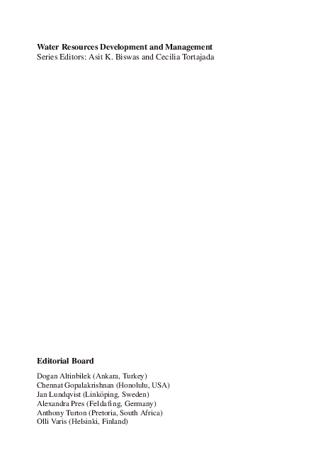 (PDF) Management of Transboundary Rivers and Lakes
