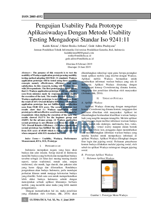 (PDF) Pengujian Usability Pada Prototype Aplikasiwadaya Dengan Metode ...