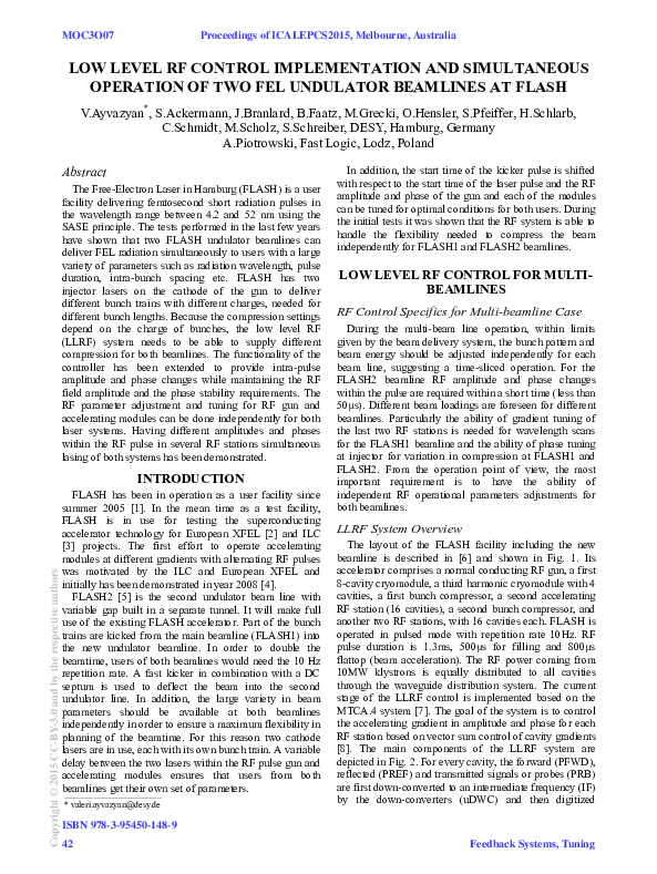 (PDF) Low Level RF Control Implementation and Simultaneous Operation of ...