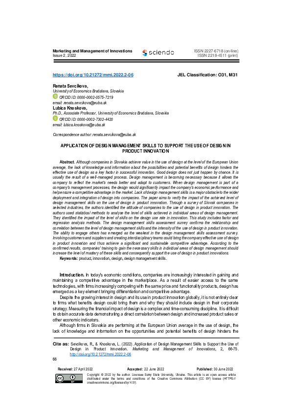 (PDF) Application of Design Management Skills to Support the Use of ...