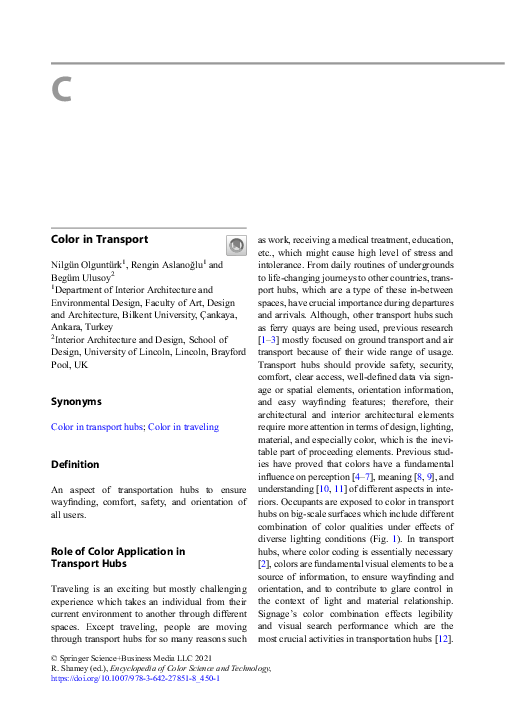 (PDF) Color in Transport