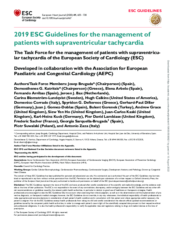 (PDF) 2019 ESC Guidelines for the management of patients with ...