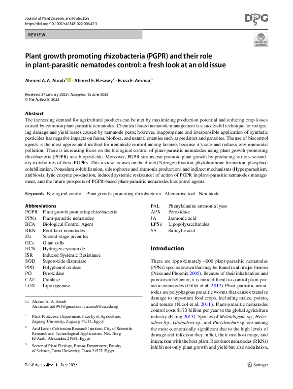 (PDF) Plant growth promoting rhizobacteria (PGPR) and their role in ...