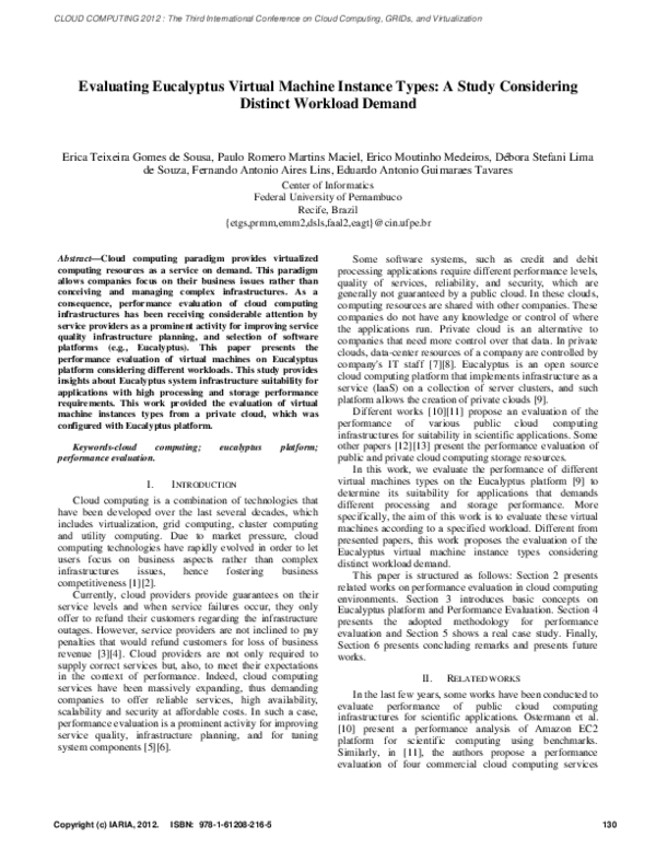 (PDF) Evaluating Eucalyptus Virtual Machine Instance Types: a Study ...
