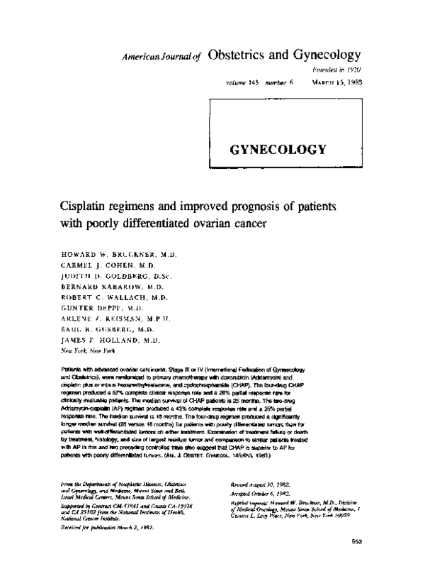 (PDF) Cisplatin regimens and improved prognosis of patients with poorly ...