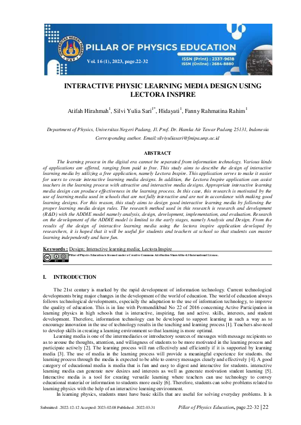 (PDF) Interactive Physic Learning Media Design Using Lectora Inspire