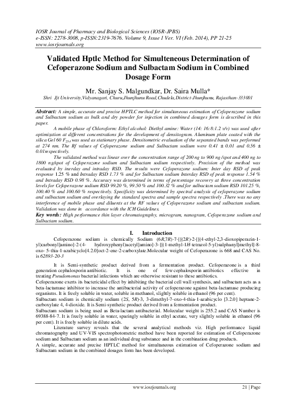 (PDF) Validated Hptlc Method for Simulteneous Determination of ...