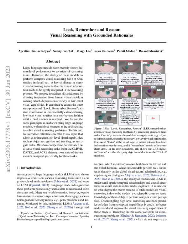 (PDF) Look, Remember and Reason: Visual Reasoning with Grounded Rationales