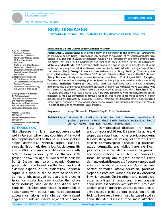 (PDF) Skin Diseases