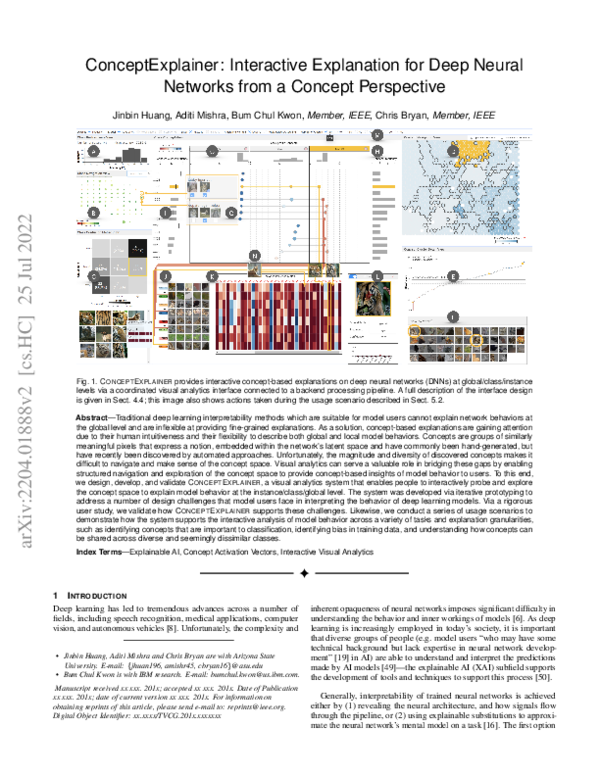 (PDF) ConceptExplainer: Interactive Explanation for Deep Neural ...