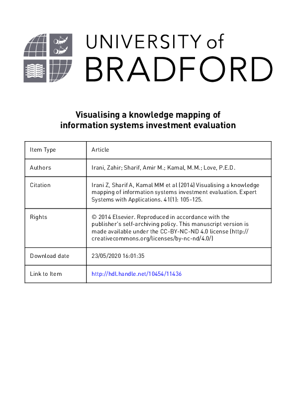 (PDF) Visualising a knowledge mapping of information systems investment ...