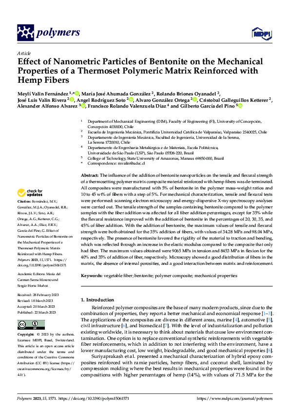 (PDF) Effect of Nanometric Particles of Bentonite on the Mechanical ...