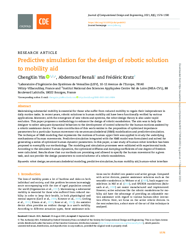 (PDF) Predictive simulation for the design of robotic solution to ...