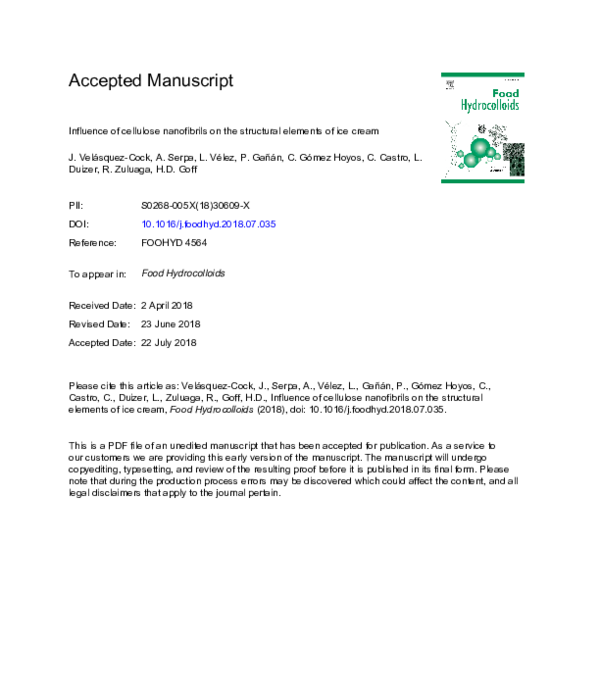 (PDF) Influence of cellulose nanofibrils on the structural elements of ...